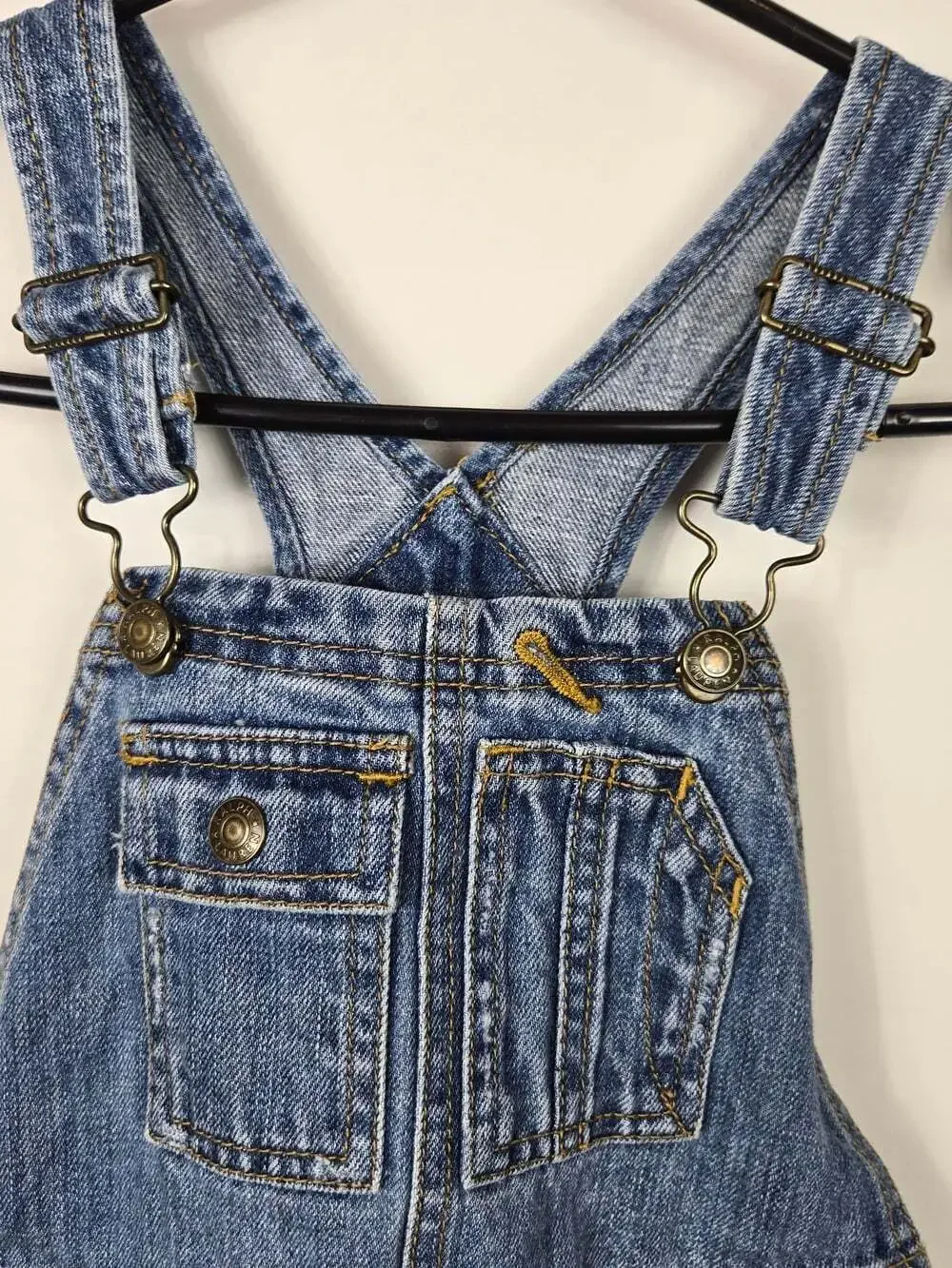 Ralph Lauren Denim Overall Dress Jumper Girls Cottagecore Prairie Size 5